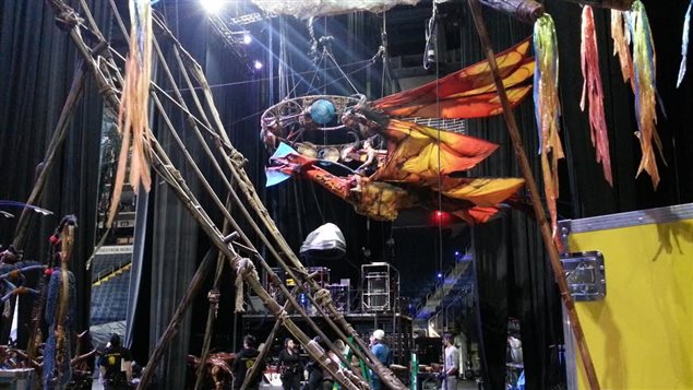 Installation du spectacle Toruk à Québec Installation du spectacle Toruk à Québec