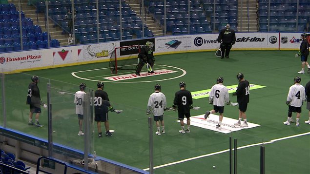 Une séance d'entraînement du Rush de la Saskatchewan Une séance d'entraînement du Rush de la Saskatchewan