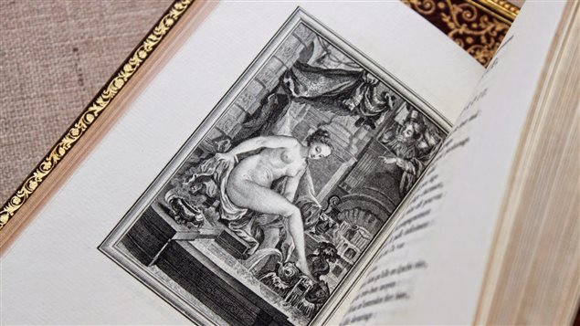 Illustration dans une édition du 18e siècle des contes grivois de Jean de La Fontaine