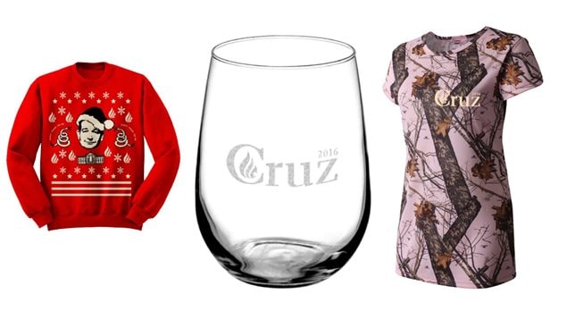 Des articles à vendre pour promouvoir la candidature de Ted Cruz à la présidence des États-Unis Des articles à vendre pour promouvoir la candidature de Ted Cruz à la présidence des États-Unis