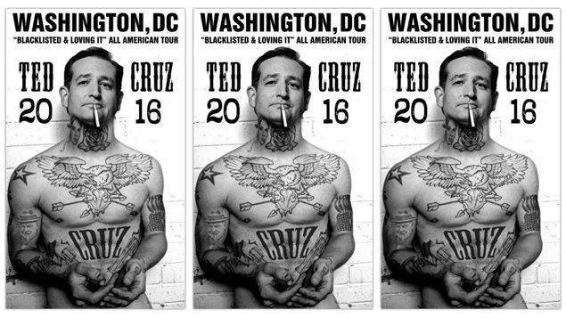 L'artiste Sabo a dessiné une affiche pour Ted Cruz. L'artiste Sabo a dessiné une affiche pour Ted Cruz.