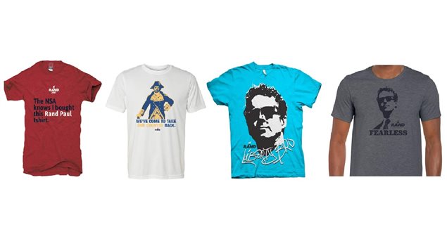Des t-shirts à l'effigie de Rand Paul Des t-shirts à l'effigie de Rand Paul