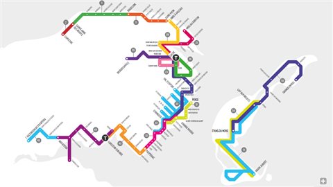 Réseau du transport collectif.