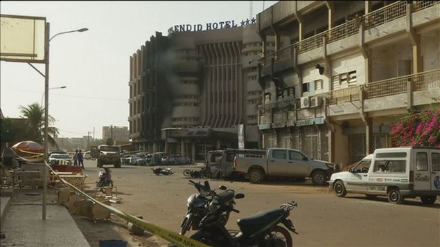 L'Hôtel Splendid de Ouagadougou, suite à l'attentat de vendredi dernier. L'Hôtel Splendid de Ouagadougou, suite à l'attentat de vendredi dernier.
