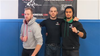 Miguel Arel, David Côté, fondateur de l'Académie SGS, et Claudio Eldo Alberto Miguel Arel, David Côté, fondateur de l'Académie SGS, et Claudio Eldo Alberto