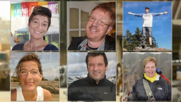 Les familles attendent toujours de savoir quand seront rappatriés au Canada les corps des six victimes québécoises décédées dans l'attentat de vendredi dernier à Ouagadougou, au Burkina Faso. Les familles attendent toujours de savoir quand seront rappatriés au Canada les corps des six victimes québécoises décédées dans l'attentat de vendredi dernier à Ouagadougou, au Burkina Faso.
