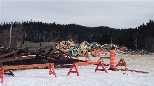 Le stationnement du site du Lac des Rapides. Le stationnement du site du Lac des Rapides.