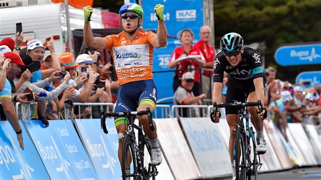 Simon Gerrans devant Ben Swift Simon Gerrans devant Ben Swift