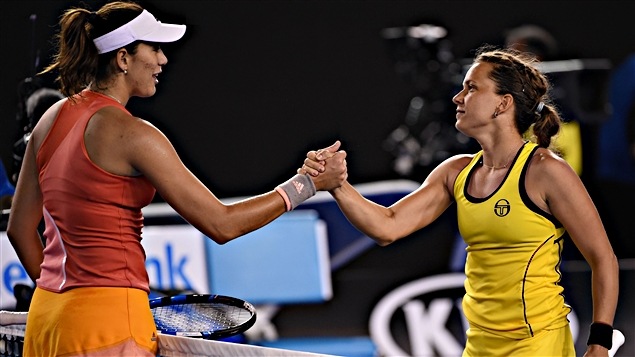 Garbine Muguruza et Barbora Strycova Garbine Muguruza et Barbora Strycova
