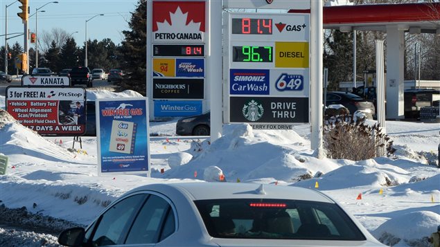 Le prix à la pompe à Ottawa, le 20 janvier. Le prix à la pompe à Ottawa, le 20 janvier.