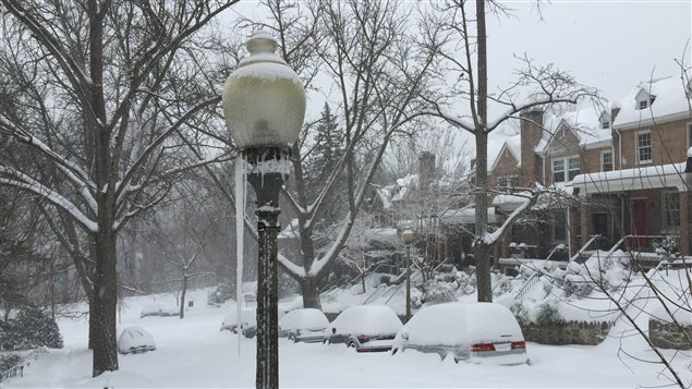 Les rues sont désertes à Washington. Les rues sont désertes à Washington.