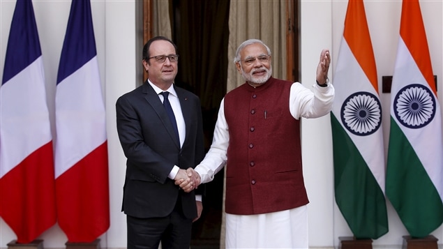 Le président français François Hollande et le premier ministre Narendra Modi Le président français François Hollande et le premier ministre Narendra Modi