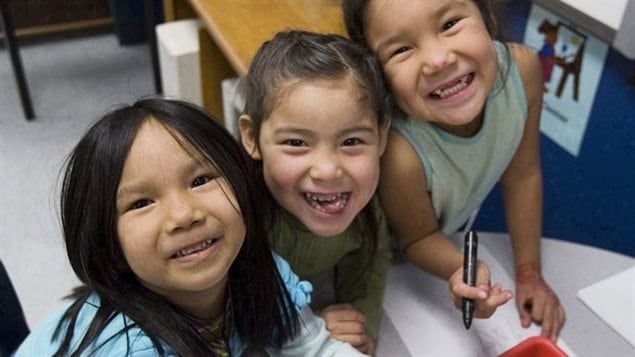 Des enfants autochtones à l'école Des enfants autochtones à l'école