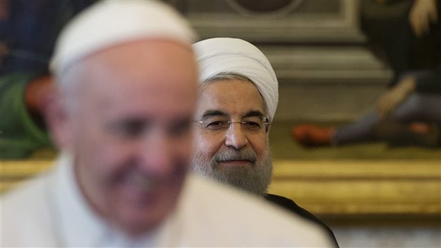 Le pape François et le président iranien Hassan Rohani Le pape François et le président iranien Hassan Rohani