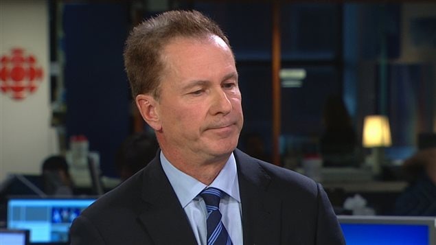 Louis Bergeron, vice-président Québec et Nouveau-Brunswick du projet oléoduc Énergie Est, dans les studios de RDI Louis Bergeron, vice-président Québec et Nouveau-Brunswick du projet oléoduc Énergie Est, dans les studios de RDI