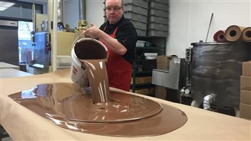 Le chocolatier Fred Morden, Mordens Chocolates, à Winnipeg Le chocolatier Fred Morden, Mordens Chocolates, à Winnipeg
