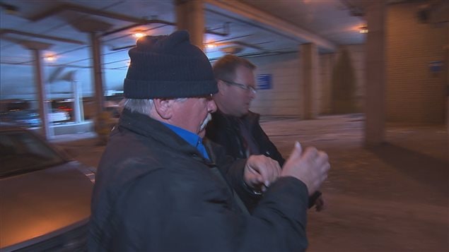 Renald Côté conduit au Palais de justice de Sherbrooke Renald Côté conduit au Palais de justice de Sherbrooke