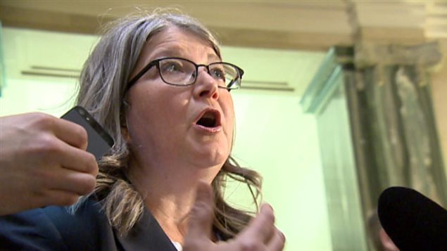 Tracy Zambory, présidente du syndicat des infirmières et de la Saskatchewan. Tracy Zambory, présidente du syndicat des infirmières et de la Saskatchewan.