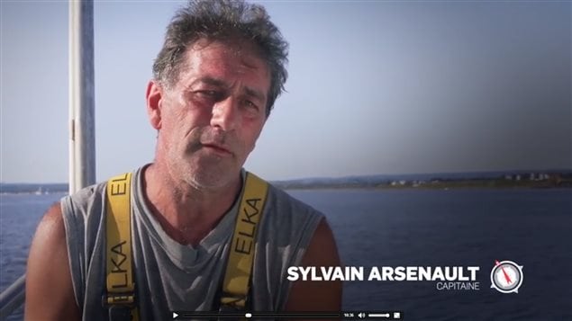 Sylvain Arsenault qui a participé au vidéo sur la séurité en mer des homardiers Sylvain Arsenault qui a participé au vidéo sur la séurité en mer des homardiers