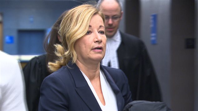 Carole Morinville au palais de justice de Montréal. Carole Morinville au palais de justice de Montréal.