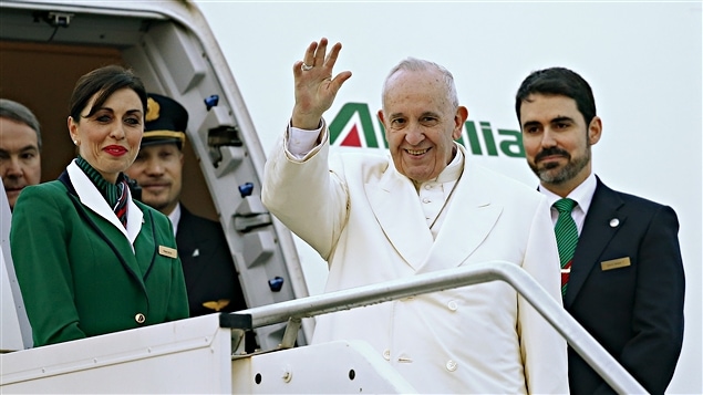 Le pape François à son arrivée à Cuba Le pape François à son arrivée à Cuba