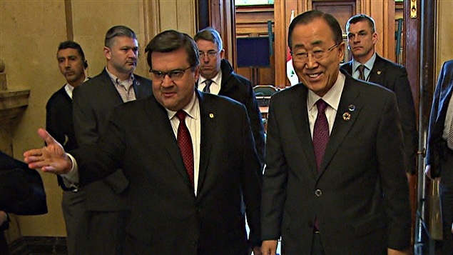 Denis Coderre et Ban Ki-moon Denis Coderre et Ban Ki-moon