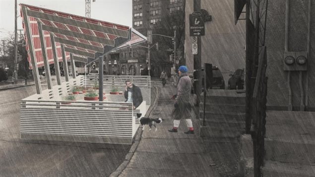 Un croquis du miniparc qui sera construit dans le secteur de Vanier. Un croquis du miniparc qui sera construit dans le secteur de Vanier.