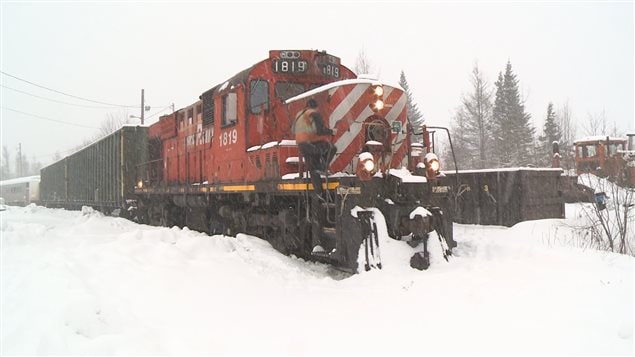 Locomotive dans la neige Locomotive dans la neige