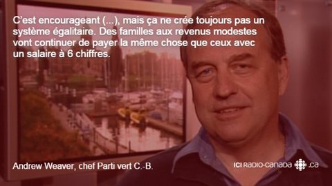 Le chef du Parti vert de la Colombie-Britannique, Andrew Weaver Le chef du Parti vert de la Colombie-Britannique, Andrew Weaver