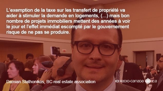 Citation de Damian Stathonikos du BC Real Estate Association Citation de Damian Stathonikos du BC Real Estate Association