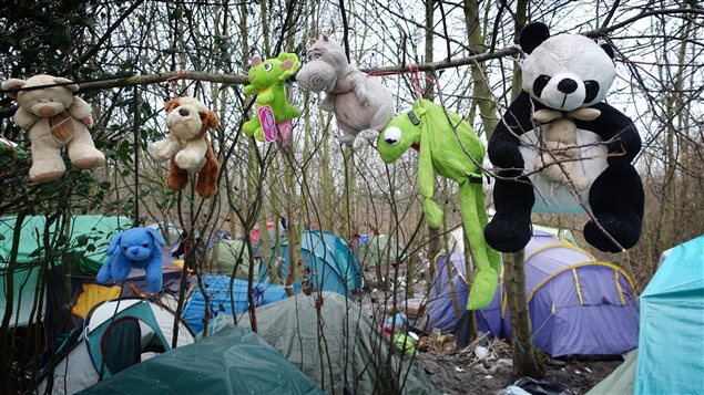 Le camp de réfugiés de Grande-Synthe, dans le nord de la France Le camp de réfugiés de Grande-Synthe, dans le nord de la France