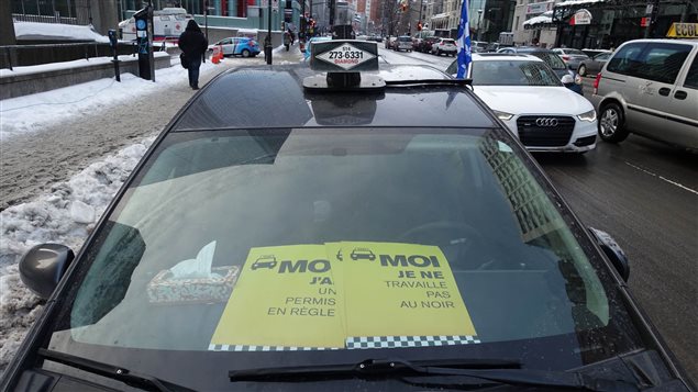 Les taxis manifestent contre Uber Les taxis manifestent contre Uber