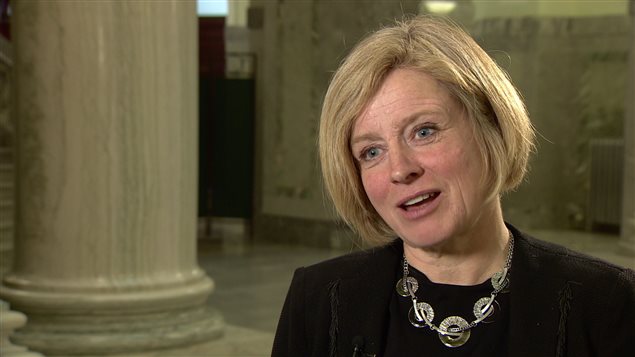 Rachel Notley, première ministre de l'Alberta. Rachel Notley, première ministre de l'Alberta.
