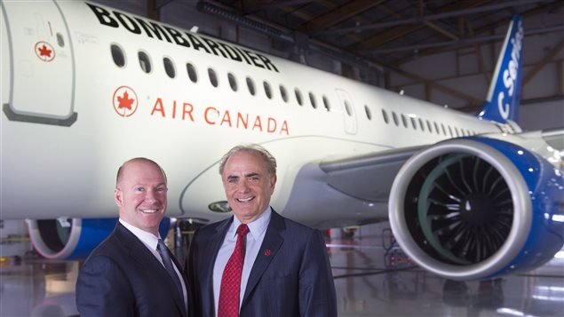 Alain Bellemare, président et chef de la direction de Bombardier, et Calin Rovinescu, président et chef de la direction d'Air Canada Alain Bellemare, président et chef de la direction de Bombardier, et Calin Rovinescu, président et chef de la direction d'Air Canada