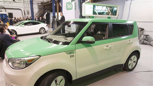Les voitures de Téo Taxi circulent à Montréal depuis novembre. Les voitures de Téo Taxi circulent à Montréal depuis novembre.