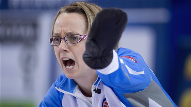 La capitaine de l'équipe du Québec, Marie-France Larouche La capitaine de l'équipe du Québec, Marie-France Larouche
