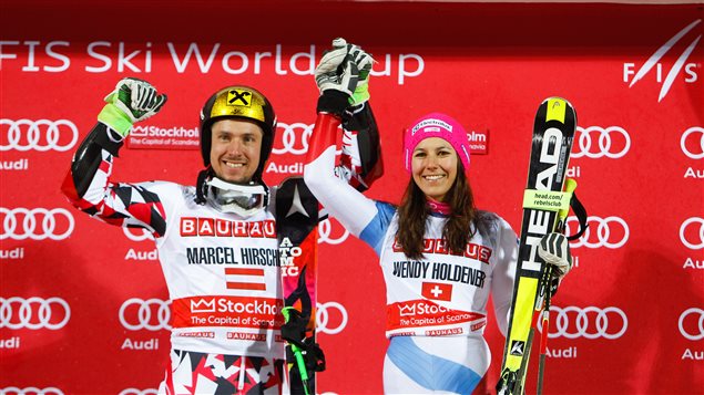 Marcel Hirscher et Wendy Holdener Marcel Hirscher et Wendy Holdener