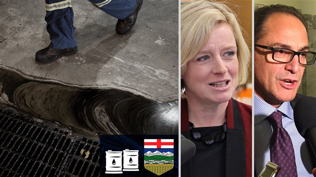 La première ministre de l'Alberta Rachel Notley et le ministre des Finances Joe Ceci
La première ministre de l'Alberta Rachel Notley et le ministre des Finances Joe Ceci