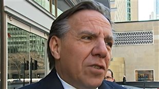 François Legault, chef de la Coalition avenir Québec au sortir d'une rencontre avec Alain Bellemare de chez Bombardier François Legault, chef de la Coalition avenir Québec au sortir d'une rencontre avec Alain Bellemare de chez Bombardier