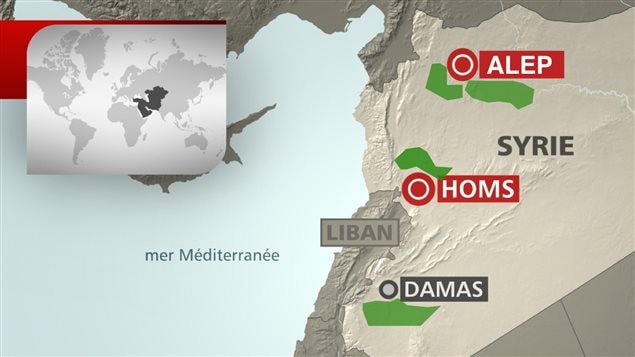 Les zones en vert représentent les zones où est appliqué le premier cessez-le-feu depuis cinq ans de guerre. Les zones en vert représentent les zones où est appliqué le premier cessez-le-feu depuis cinq ans de guerre.