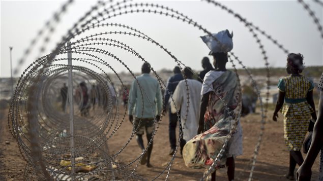 Des déplacés à la base de l'ONU dans la capitale du Soudan du Sud, Juba. Des déplacés à la base de l'ONU dans la capitale du Soudan du Sud, Juba.