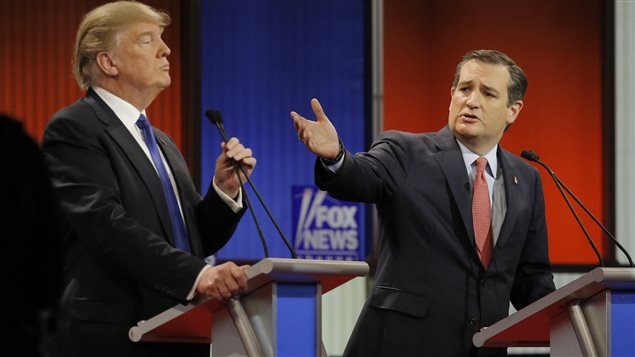 Donald Trump et Ted Cruz à Détroit, au Michigan, le 3 mars 2016 Donald Trump et Ted Cruz à Détroit, au Michigan, le 3 mars 2016
