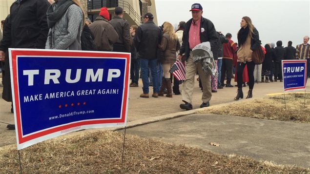 Un rassemblement pro-Trump à Tulsa, en Oklahoma, le 20 janvier 2016. Un rassemblement pro-Trump à Tulsa, en Oklahoma, le 20 janvier 2016.