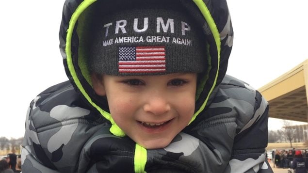 Un petit partisan de Donald Trump à Tulsa, en Oklahoma, le 20 janvier 2016. Un petit partisan de Donald Trump à Tulsa, en Oklahoma, le 20 janvier 2016.