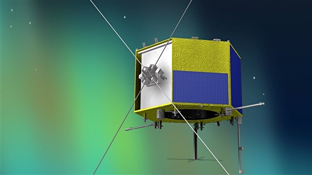 Le mini-satellite polyvalent CASSIOPE , lancé en 2013, a été développé par l'Agence d'aérospatiale canadienne.
Le mini-satellite polyvalent CASSIOPE , lancé en 2013, a été développé par l'Agence d'aérospatiale canadienne.