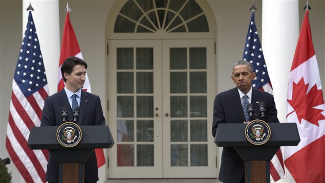 Le premier ministre du Canada, Justin Trudeau et le président américain, Barack Obama Le premier ministre du Canada, Justin Trudeau et le président américain, Barack Obama