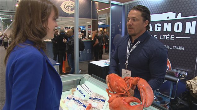 Bill Sheehan, vice-président de E. Gagnon et fils de Saint-Thérère-de-Gaspé au Seafood Expo 2016 à Boston Bill Sheehan, vice-président de E. Gagnon et fils de Saint-Thérère-de-Gaspé au Seafood Expo 2016 à Boston