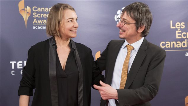 La productrice Kim McCraw (gauche) et le réalisateur Philippe Falardeau (droite) La productrice Kim McCraw (gauche) et le réalisateur Philippe Falardeau (droite)