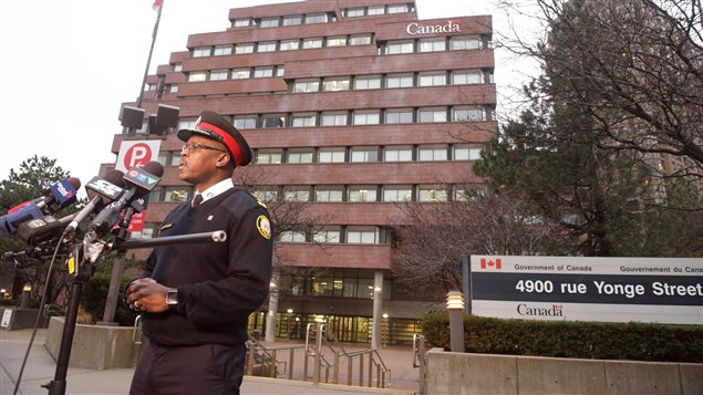 Le chef de la Police de Toronto, Mark Saunders, en point de presse Le chef de la Police de Toronto, Mark Saunders, en point de presse
