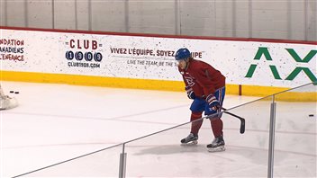 Nathan Beaulieu à l'entraînement mardi matin Nathan Beaulieu à l'entraînement mardi matin